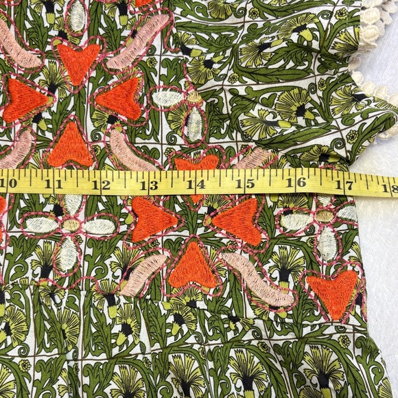 THML Green and Orange Embroidered Blouse - Picture 7 of 10